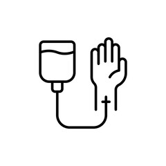 Obraz premium Infusion outline icons, minimalist vector illustration ,simple transparent graphic element .Isolated on white background