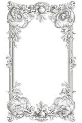 Luxury of Victorian frame. ornate blank frame for the design of banknote in baroque style, vector illustration on white background, pastel colors.