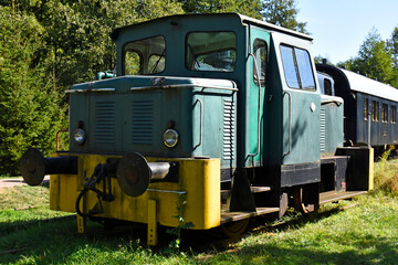 Old locomotive in a state of rest, Białowieża, Poland