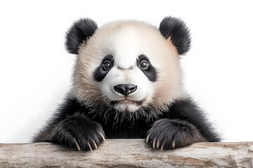 Fototapeta premium Cute panda isolated on white background