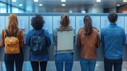 american voters participating in usa elections with private polling booths lined up showcasing the democratic process in action