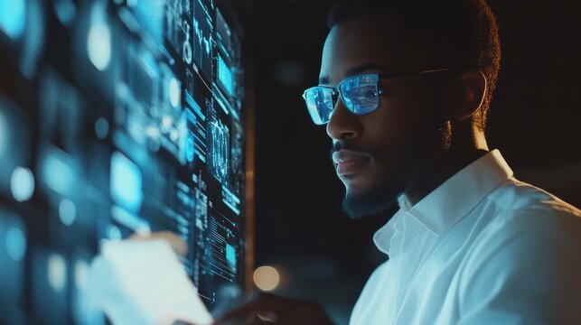 A business professional using automation software to streamline workflow processes, showcasing the power of digital automation