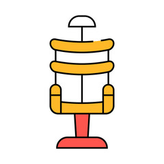 electric chair line icon vector. electric chair sign. isolated symbol illustration