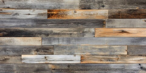 Weathered wood background with different shades of brown, gray, and white.
