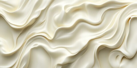 Obraz premium Smooth, flowing cream-colored fabric texture.