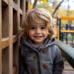 Closeup adorable baby portrait