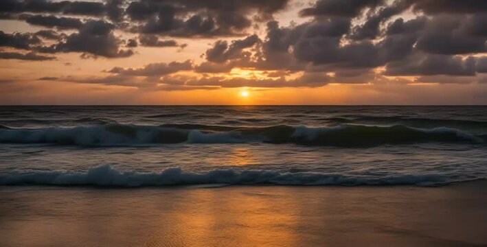 sunset over the sea