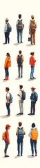 Fototapeta premium a group of people standing