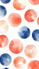 pastel tone soft modern abstract background Colorful watercolor circles pattern design.