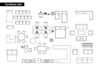 Furniture Set for Apartment Layouts in ArchiCAD