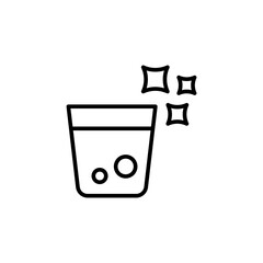 Mouthwash outline icons, minimalist vector illustration ,simple transparent graphic element .Isolated on white background