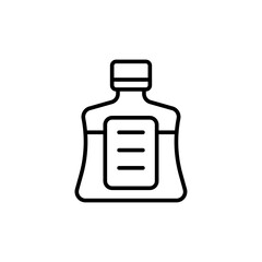 Mouthwash outline icons, minimalist vector illustration ,simple transparent graphic element .Isolated on white background