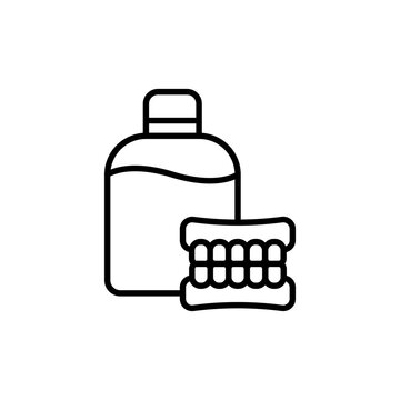 recommend clip art: Mouthwash outline icons, minimalist vector illustration ,simple transparent graphic element .Isolated on white background