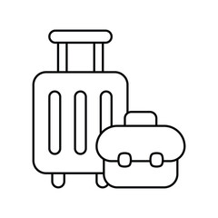 Baggage line icon with white background vector stock illustration