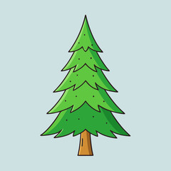 Obraz premium vector illustration of spruce