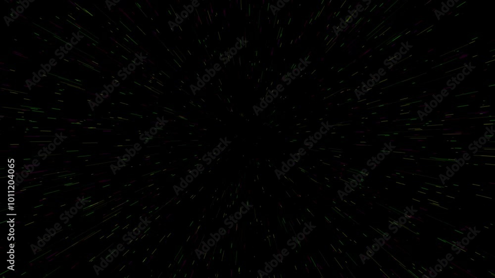 Poster gleaming of blurred lights on black background. seamless loop abstract motion background. 4k 3d seam
