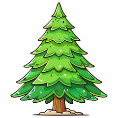 Obraz premium vector illustration of spruce