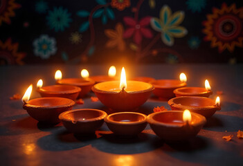 Happy Diwali Greeting Card Templates - Festive Art for Diwali Celebrations