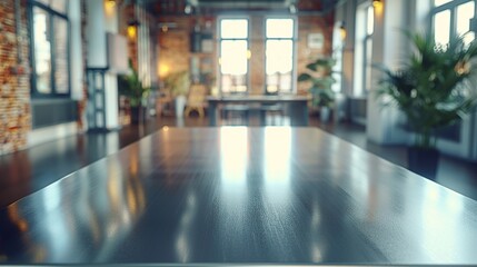 Reflective Table in Modern Loft Interior