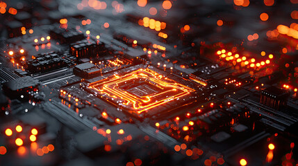 Obraz premium Technology doodles background