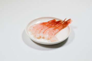 甘エビ（Pandalus eous）の新鮮な刺身