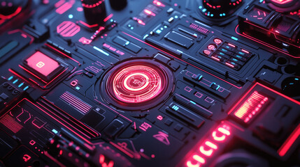 Fototapeta premium Technology doodles background