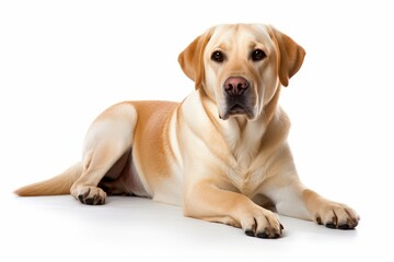 Labrador dog isolated on transparent background, PNG	