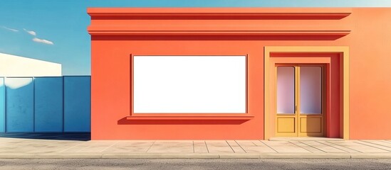 Facade of a Store with a Blank Sign