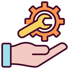 Equipment Icon Outline Color Icon