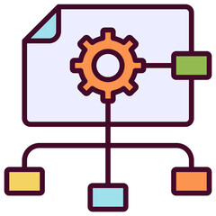 Procedure Icon Outline Color Icon