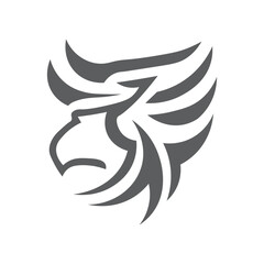 Modern Eagle Silhouette Logo in Monochrome – Perfect for Bold Branding