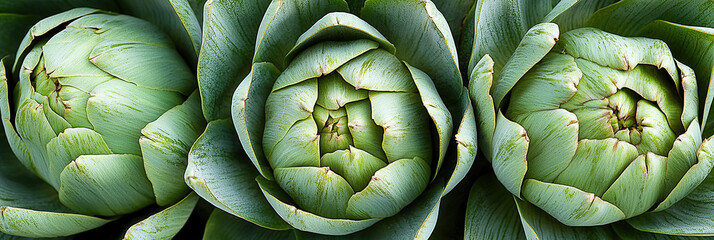 Obraz premium close up of artichokes, full frame, food advertising