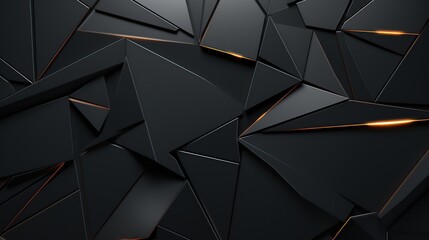 Abstract black geometric pattern with gold highlights