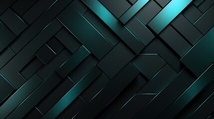 Fototapeta premium Abstract Dark Teal Geometric Pattern Background