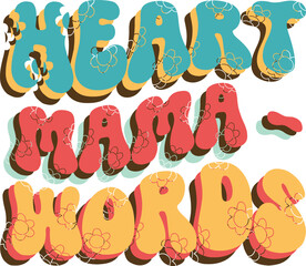 Happy Family Day Typography Retro SVG Vector Illustration Design