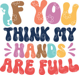 Happy Family Day Typography Retro SVG Vector Illustration Design