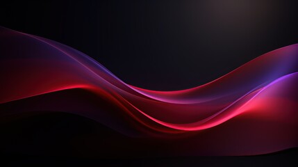Fototapeta premium Abstract Red and Blue Wave Pattern on Black Background