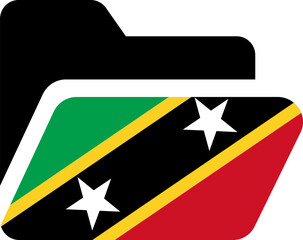Folder Shape Of SAINT KITTS & NEVIS Flag