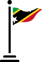 SAINT KITTS & NEVIS Flag Free Icon