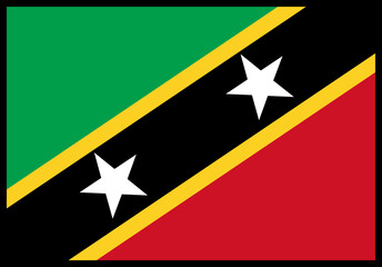 SAINT KITTS & NEVIS Flag rectangle Icon