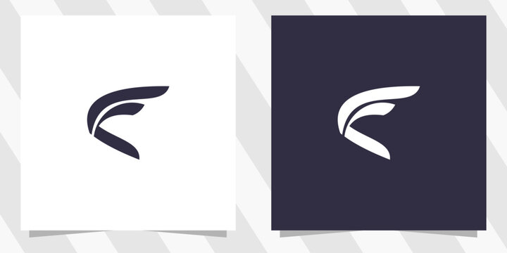 letter kf fk logo design vector