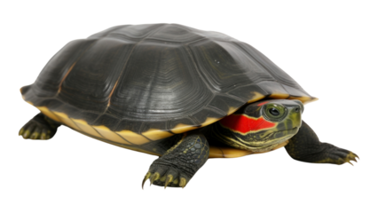 PNG Red-eared slider turtle reptile animal shell.