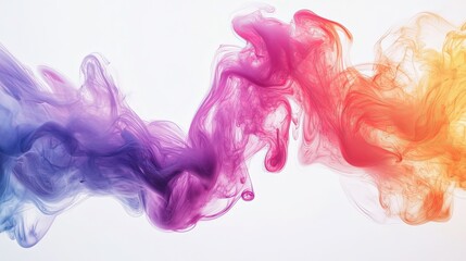 colorful paint splashes on white background