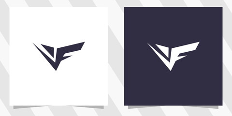 letter vf fv logo design vector