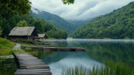 Fototapeta premium Dilijan's Clear Lake, Armenia