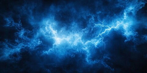 Dramatic Blue Thunder and Lightning Energy with Electric Storm Effects