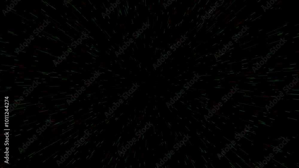 Poster gleaming of blurred lights on black background. seamless loop abstract motion background. 4k 3d seam
