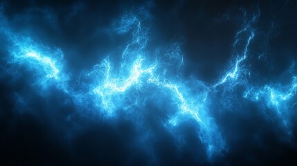 Dramatic Blue Thunder and Lightning Energy with Electric Storm Effects