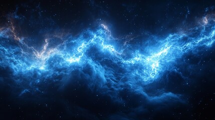 Dramatic Blue Thunder and Lightning Energy with Electric Storm Effects
