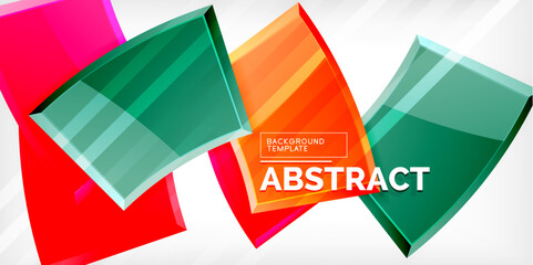 Obraz premium Vector abstract color geometric shapes. Illustration For Wallpaper, Banner, Background, Card, Book Illustration, landing page